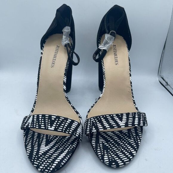 Salona Cylinder Platform Black White Heels 8.5 - Picture 2 of 11